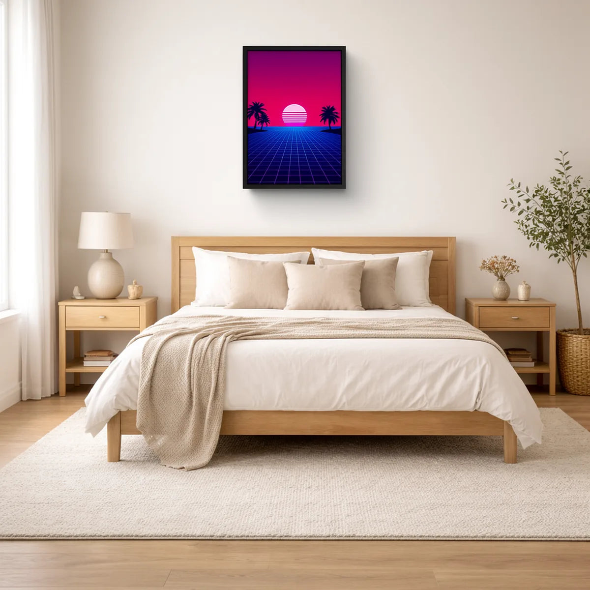 Synthwave Retro Landscape Print