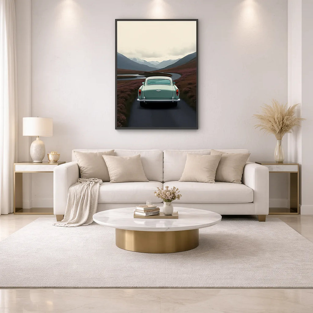 Aston Martin DB5 Scottish Highlands Print