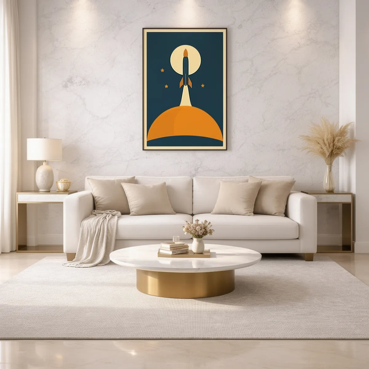 Retro 1960s NASA Space Rocket Poster