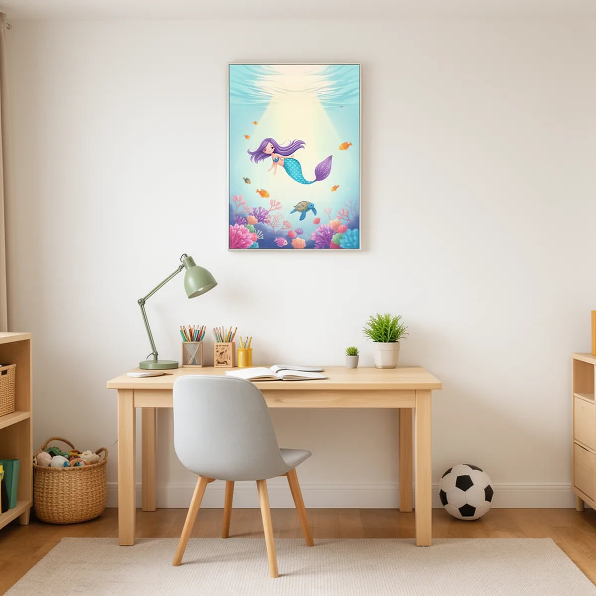 Mermaid Underwater Nursery Art