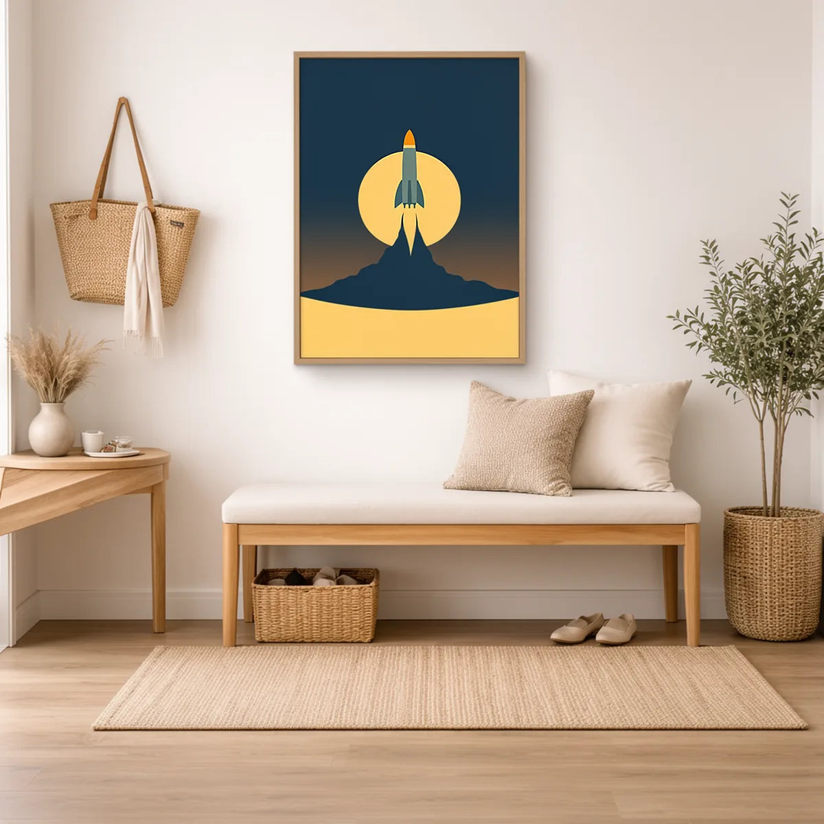 Retro NASA Rocket Space Poster