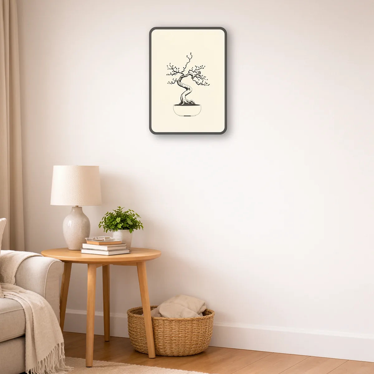 Bonsai Tree Minimal Line Art Print