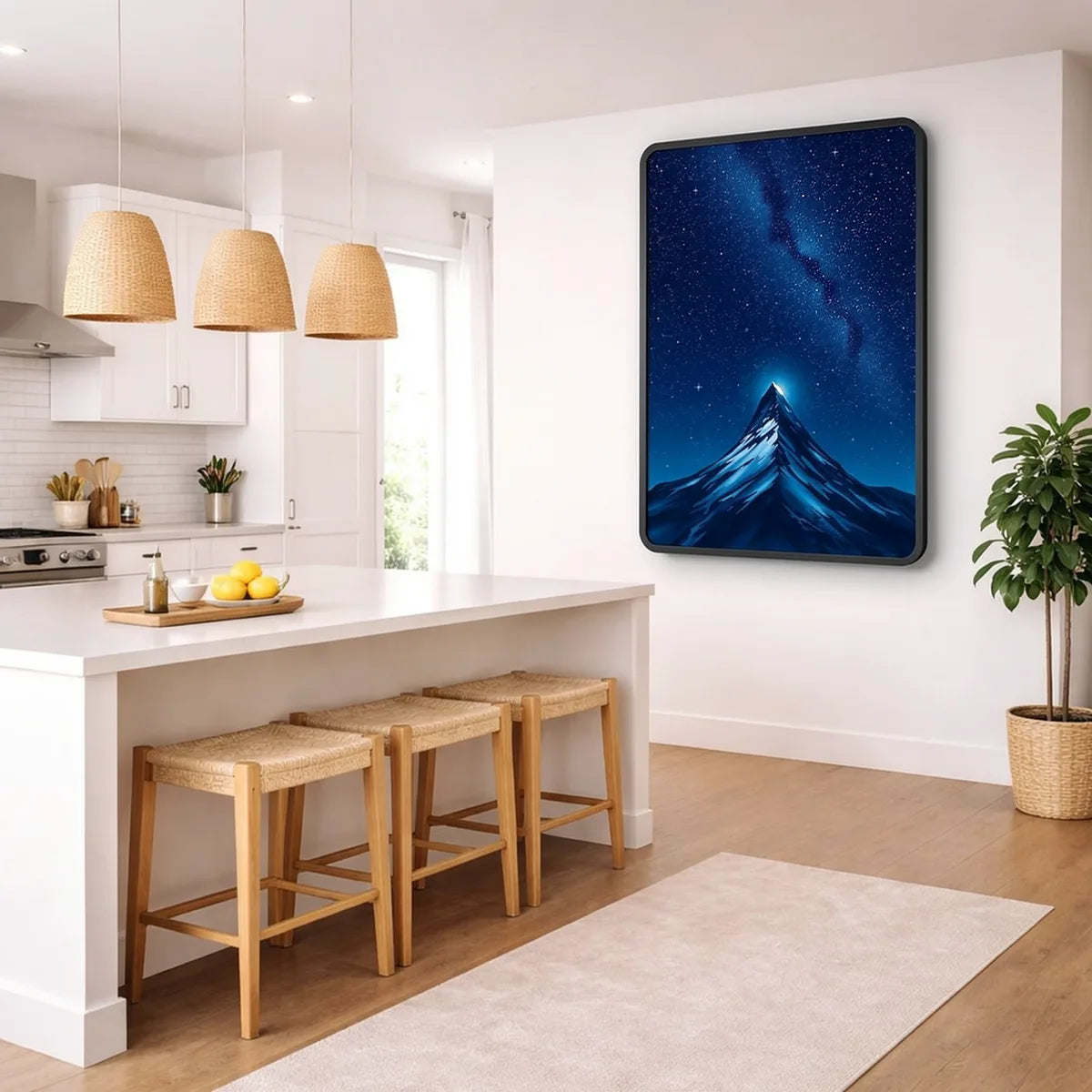 Mountain Summit Night Sky Print