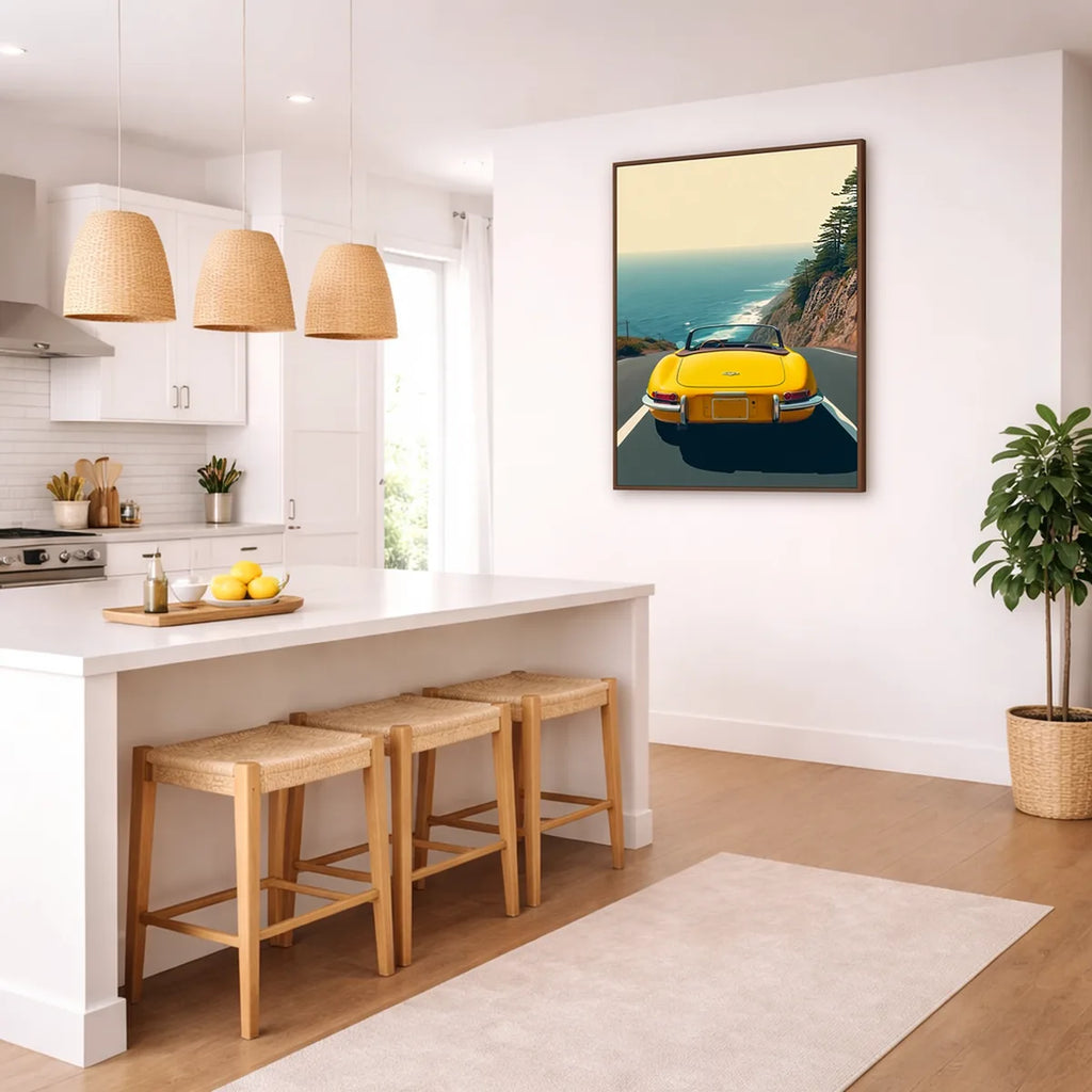Jaguar E-Type Big Sur Coast Print