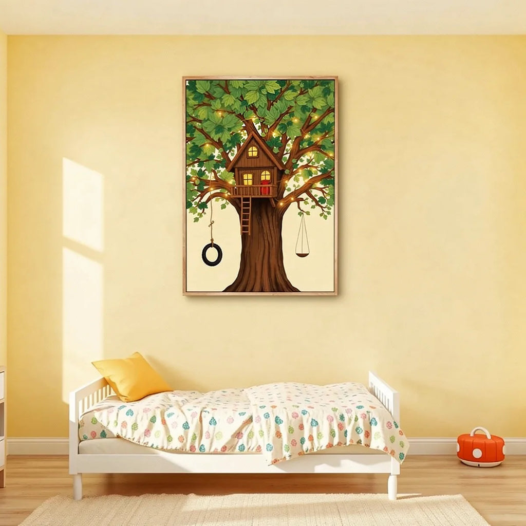 Whimsical Treehouse Nursery Wall Art