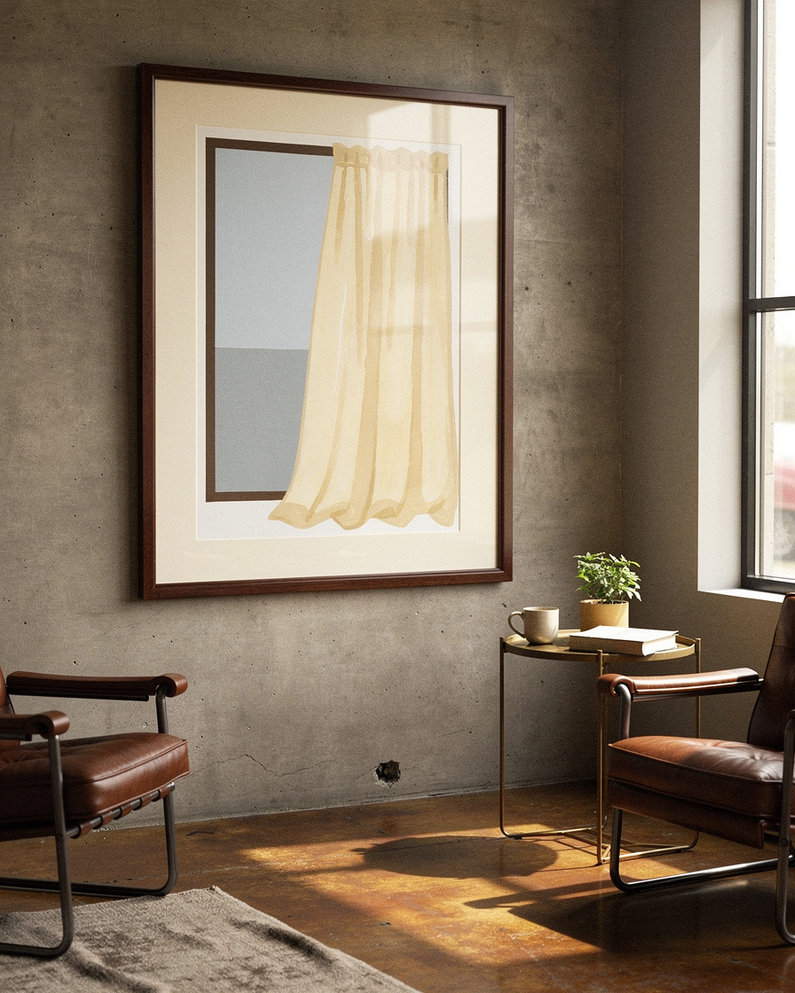 The Window with a Curtain