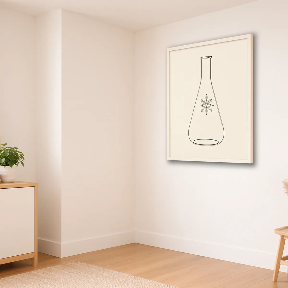 Erlenmeyer Flask Crystal Lattice Print