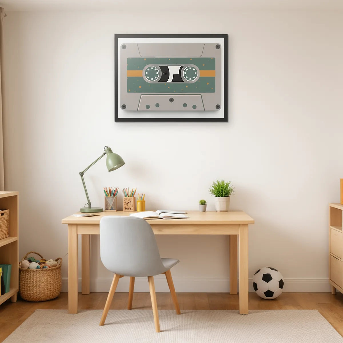 Retro Cassette Tape Art Print