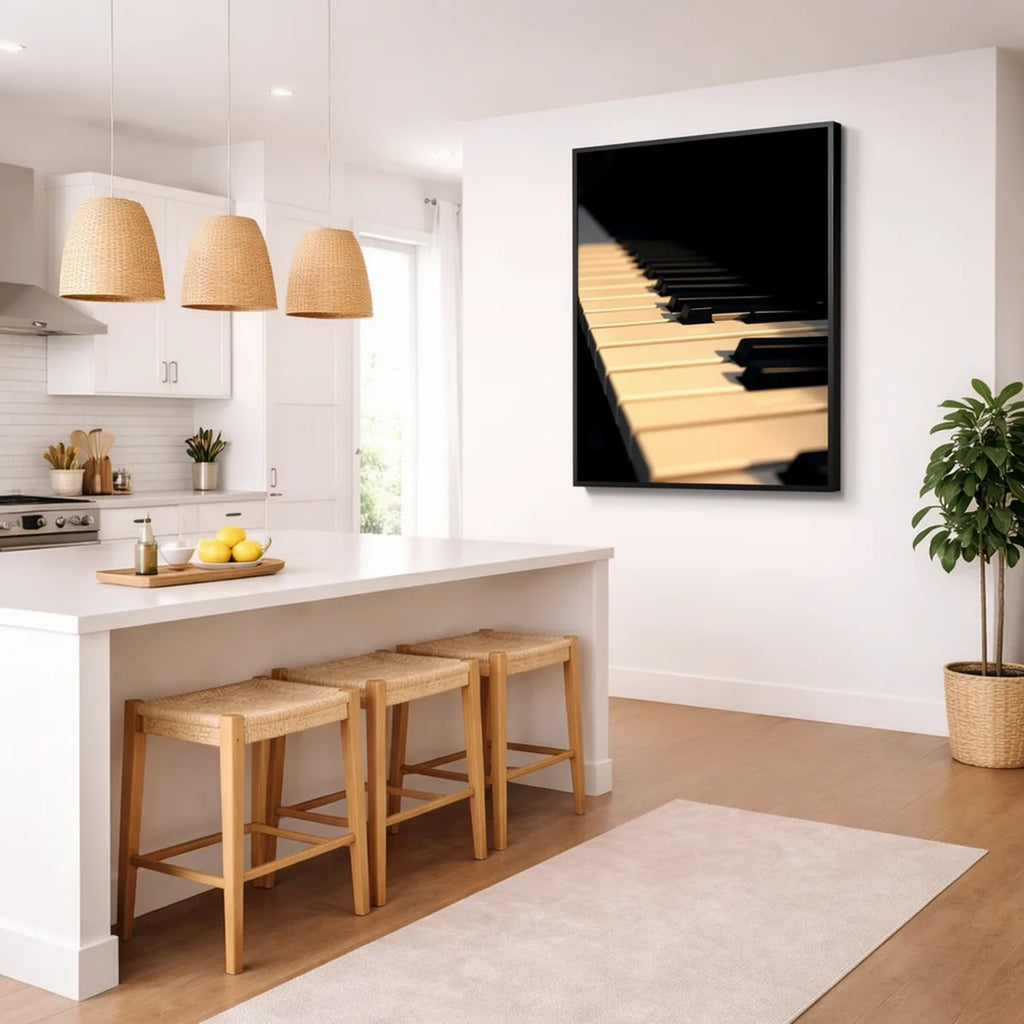 Piano Keys Close-Up Wall Art