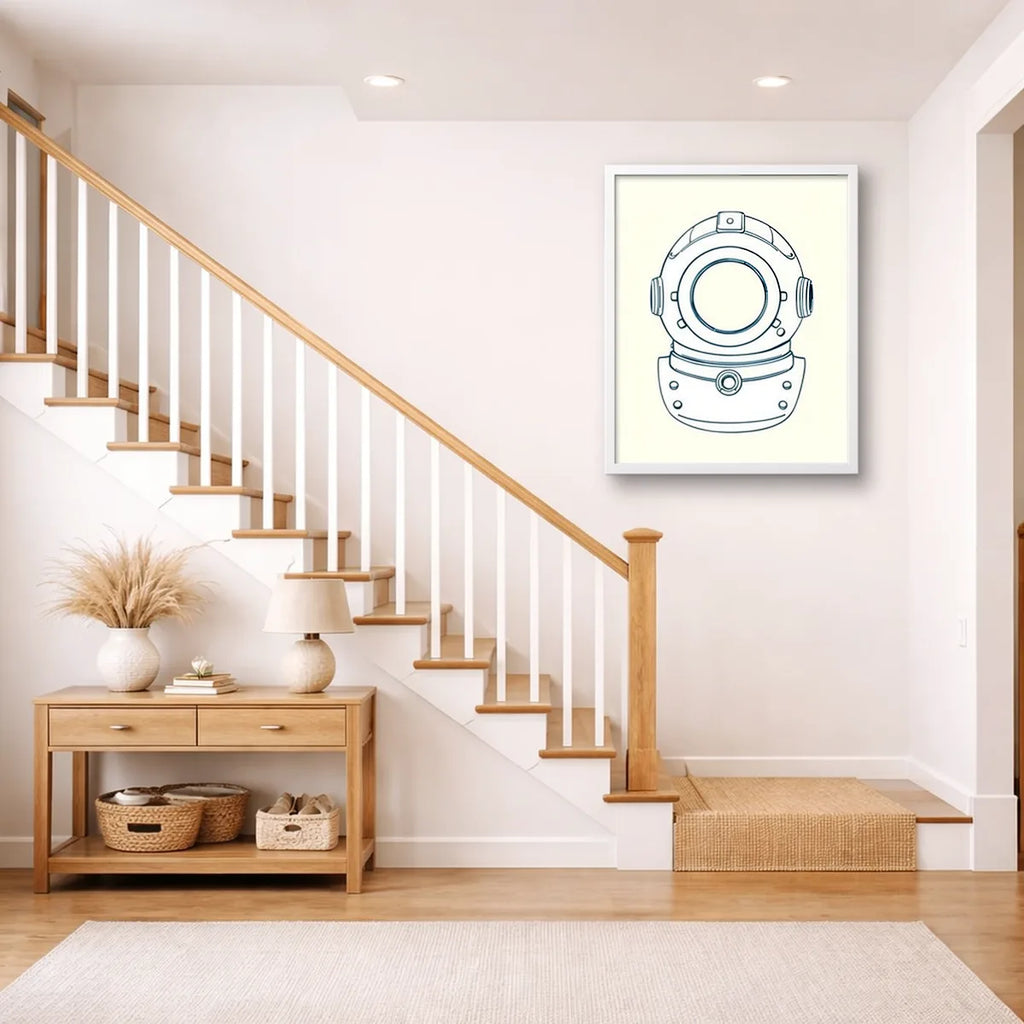 Vintage Deep Sea Diving Helmet Print