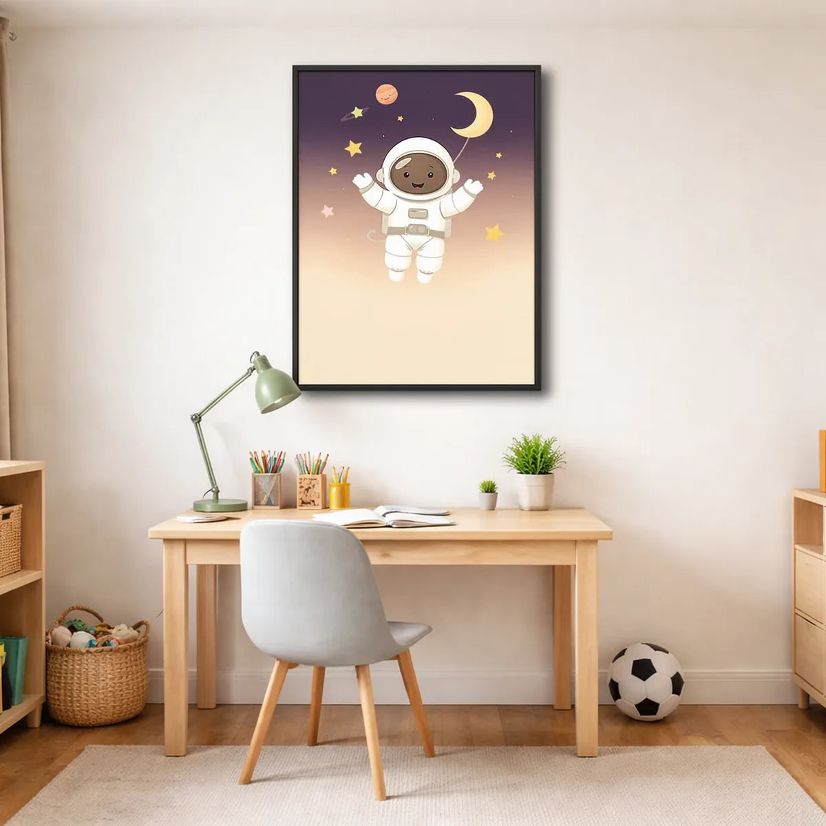 Floating Astronaut Nursery Wall Art