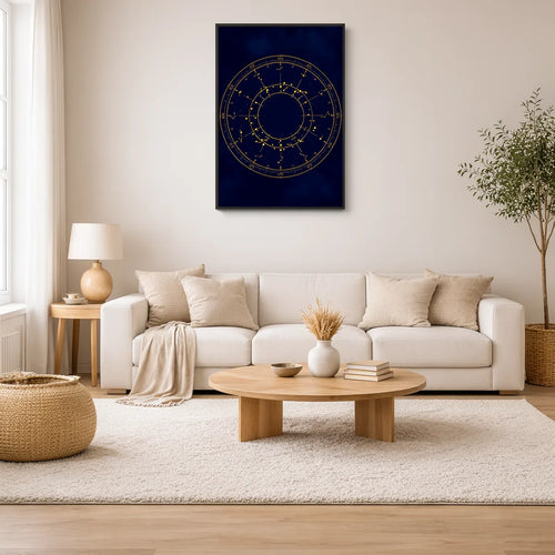 Celestial Constellation Wheel Art Print