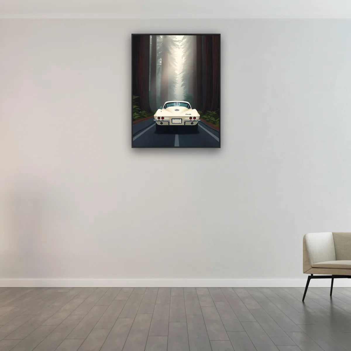 Corvette Stingray Redwood Forest Print