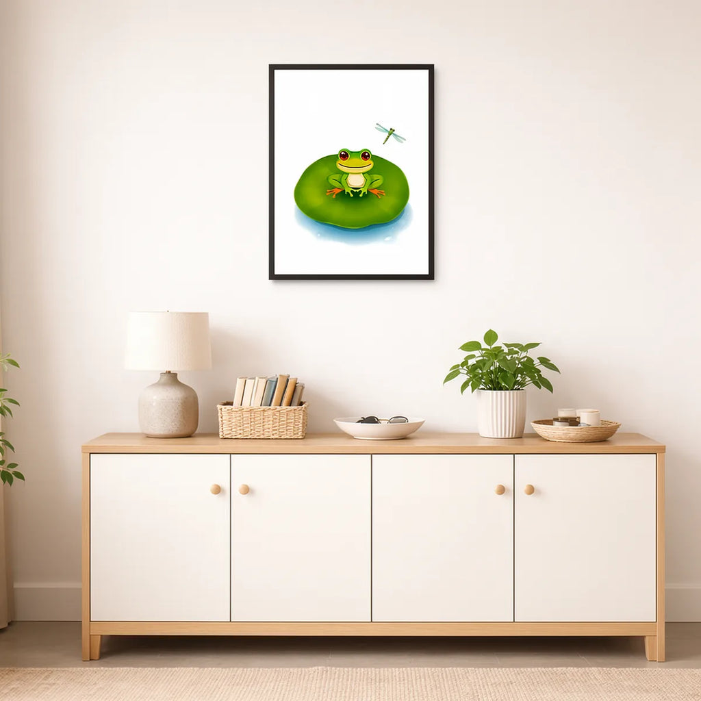 Tree Frog Lily Pad Nursery Print