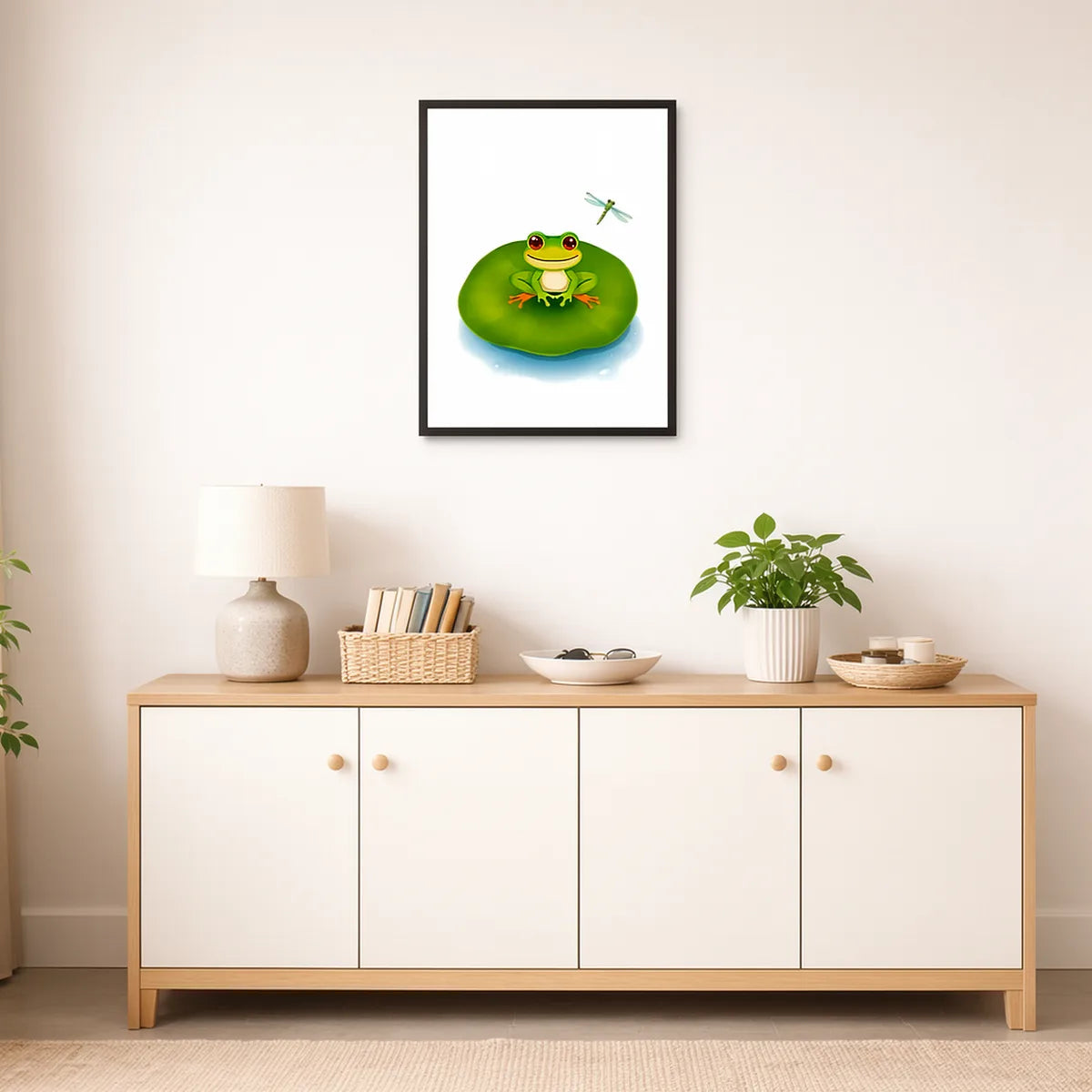 Tree Frog Lily Pad Nursery Print