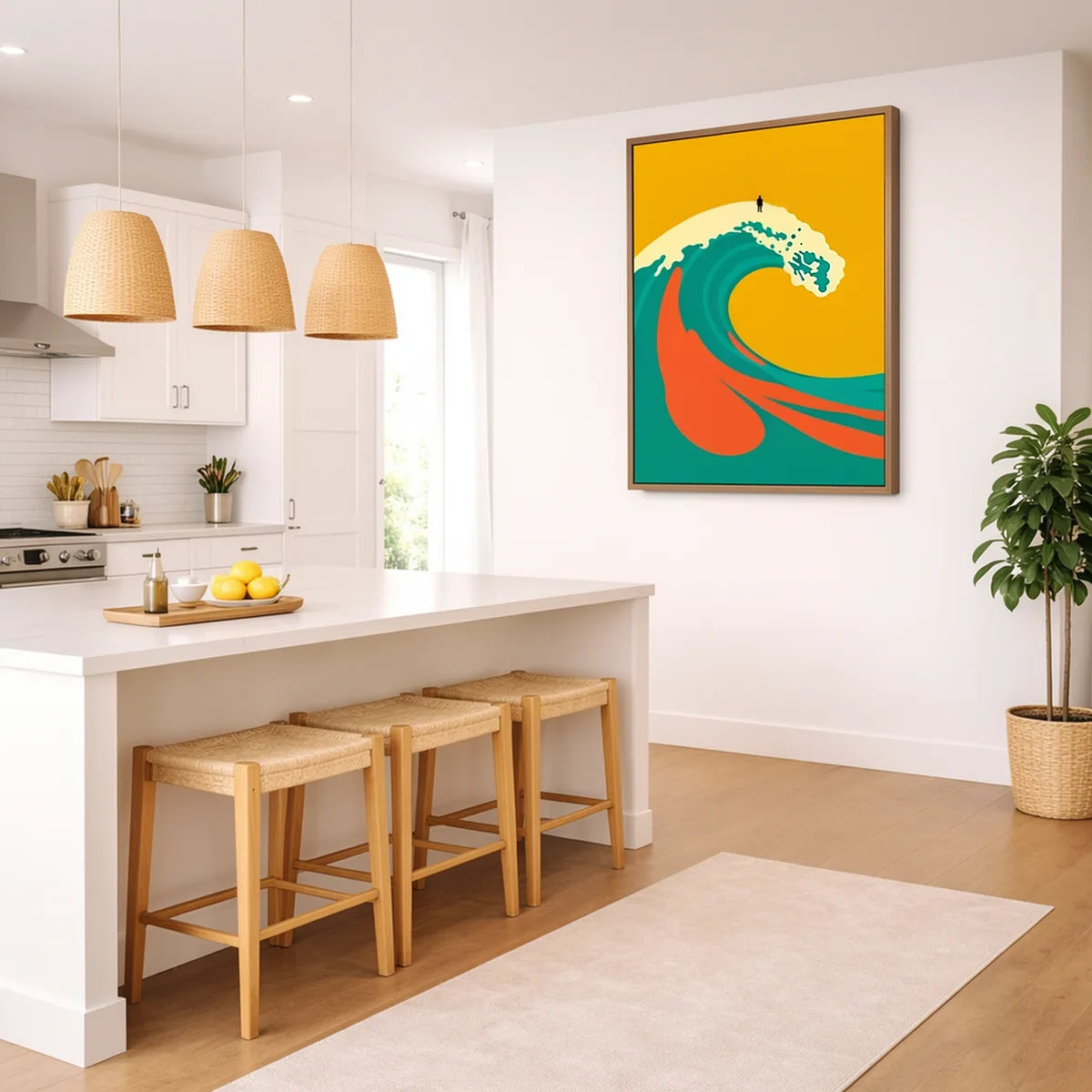 Retro Surf Wave Vintage Poster