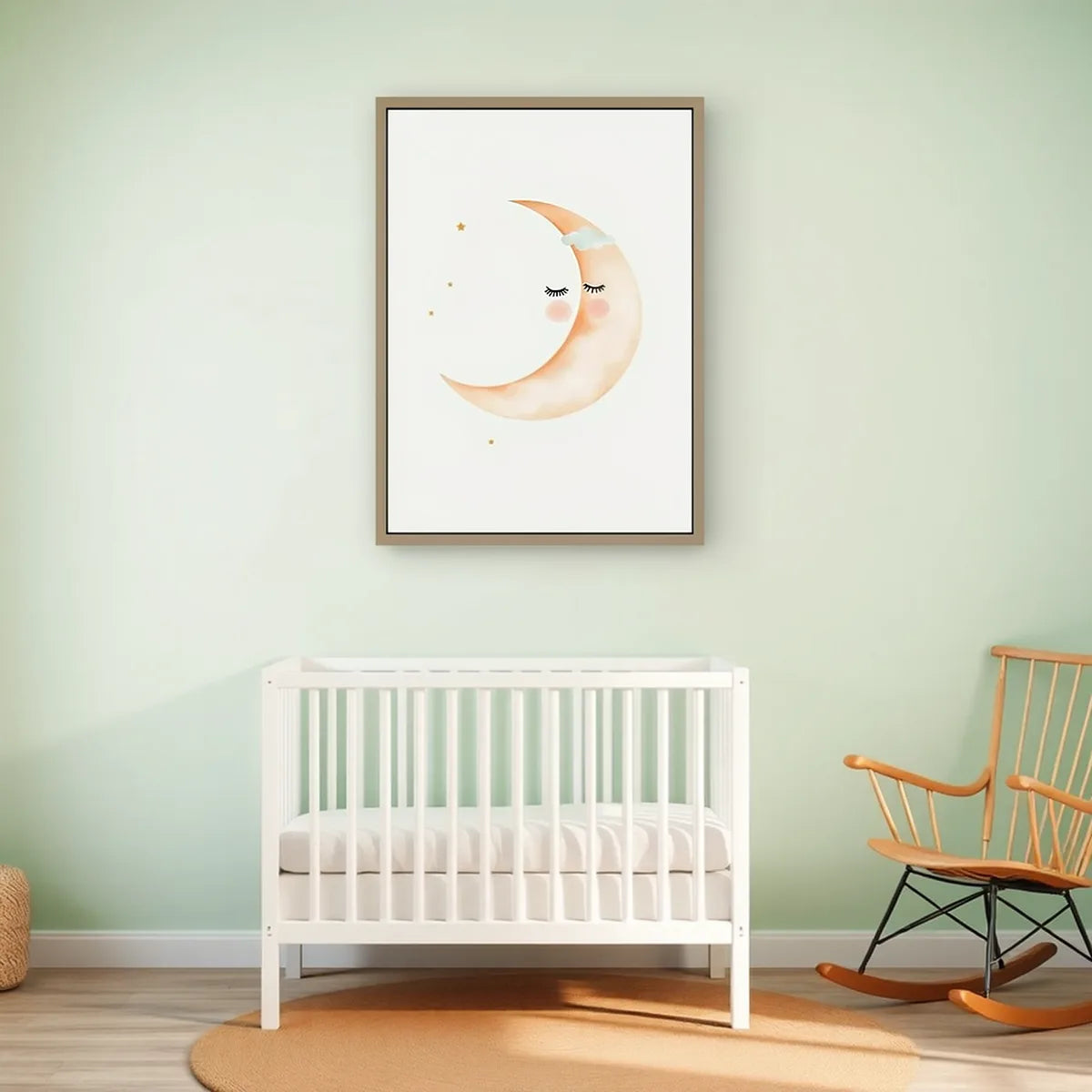 Sleeping Moon Nursery Wall Art