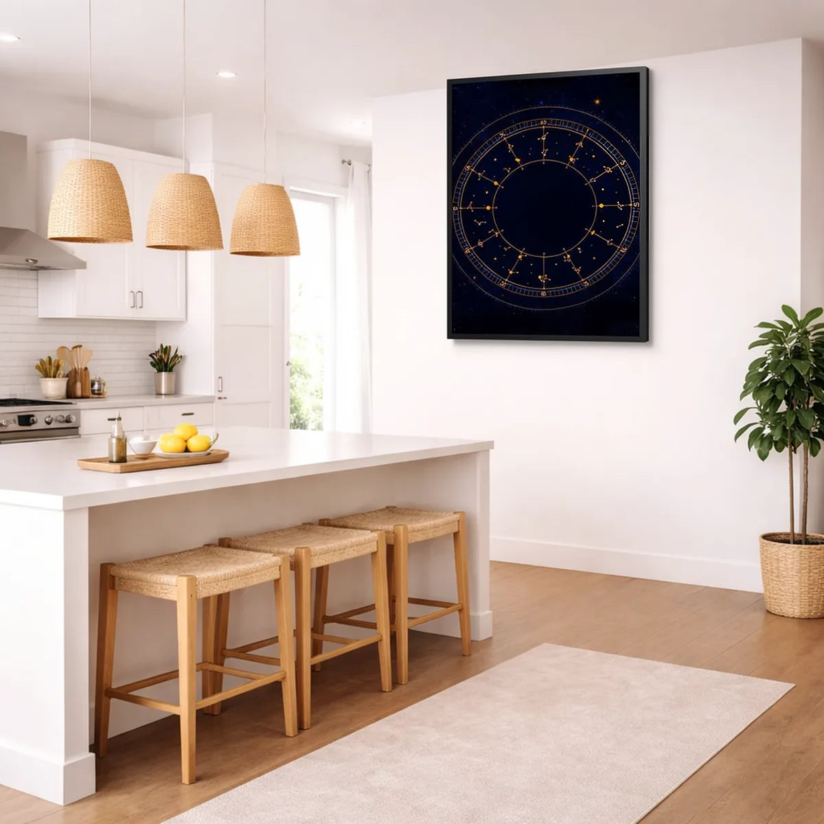 Twelve Constellations Celestial Map Print