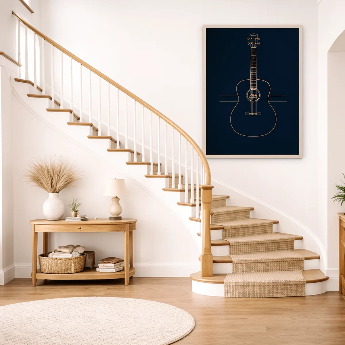 Vintage Guitar Anatomy Art Print