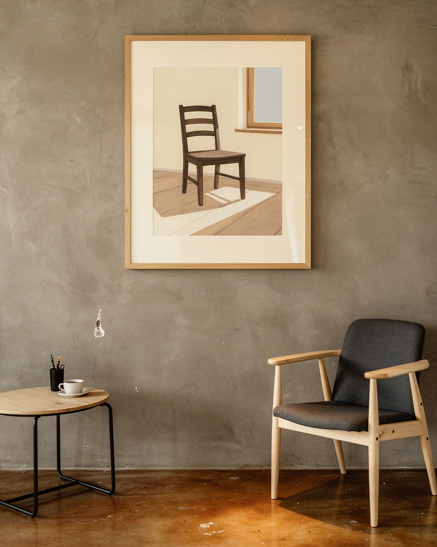 An Empty Chair by a Window
