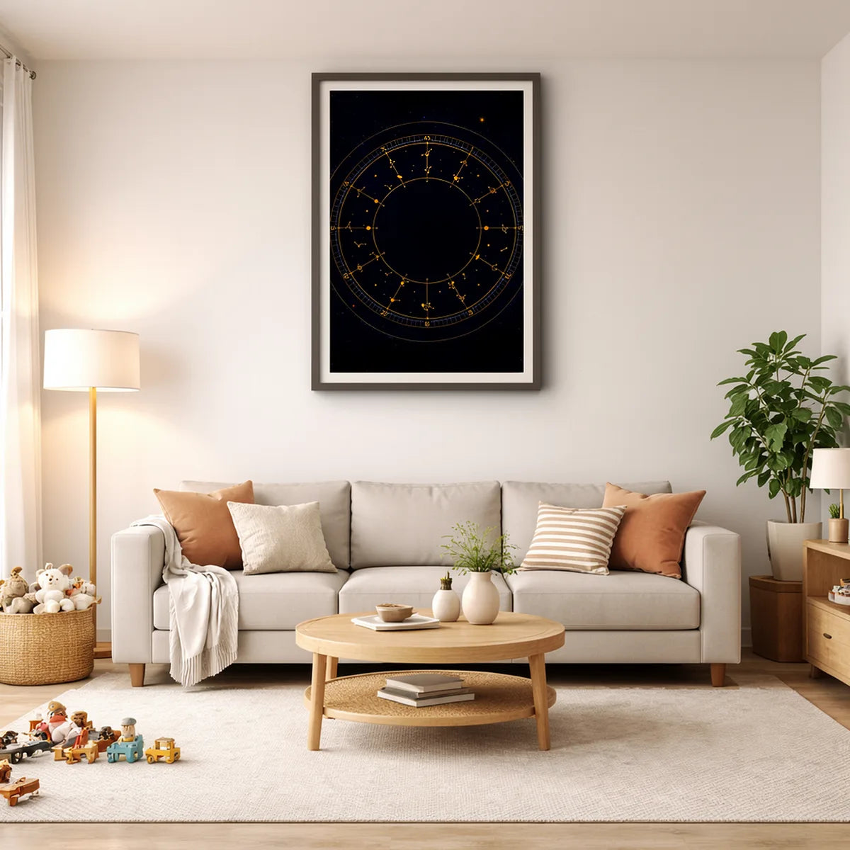 Twelve Constellations Celestial Map Print