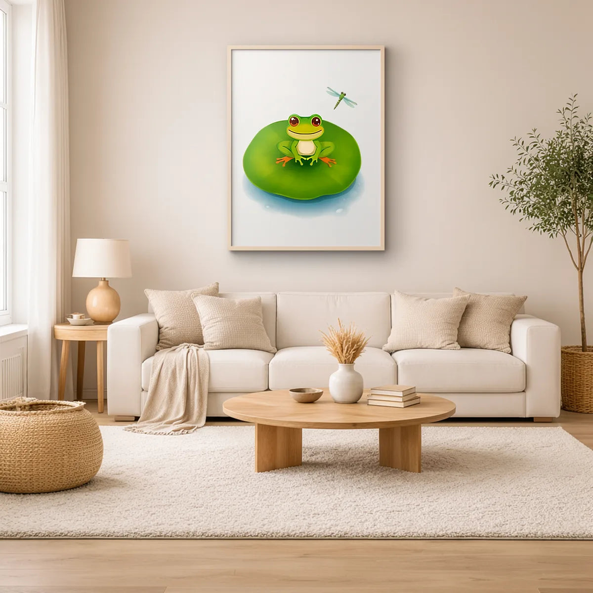 Tree Frog Lily Pad Nursery Print