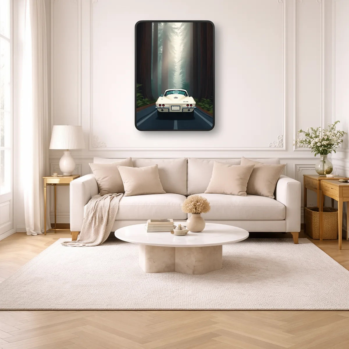Corvette Stingray Redwood Forest Print