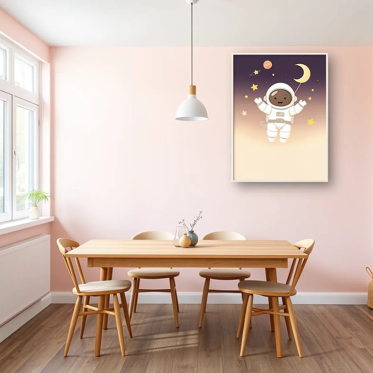 Floating Astronaut Nursery Wall Art