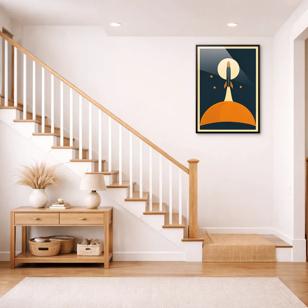 Retro 1960s NASA Space Rocket Poster