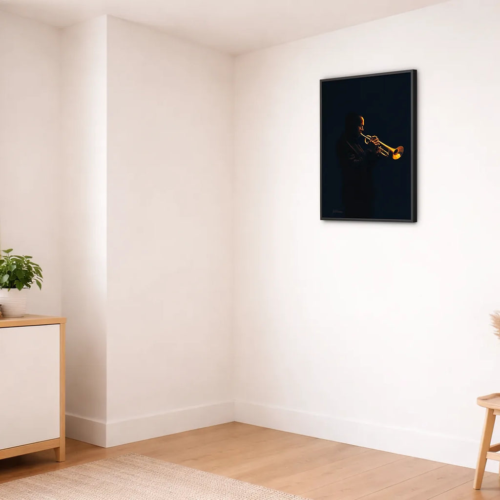 Jazz Trumpet Player Portrait Print