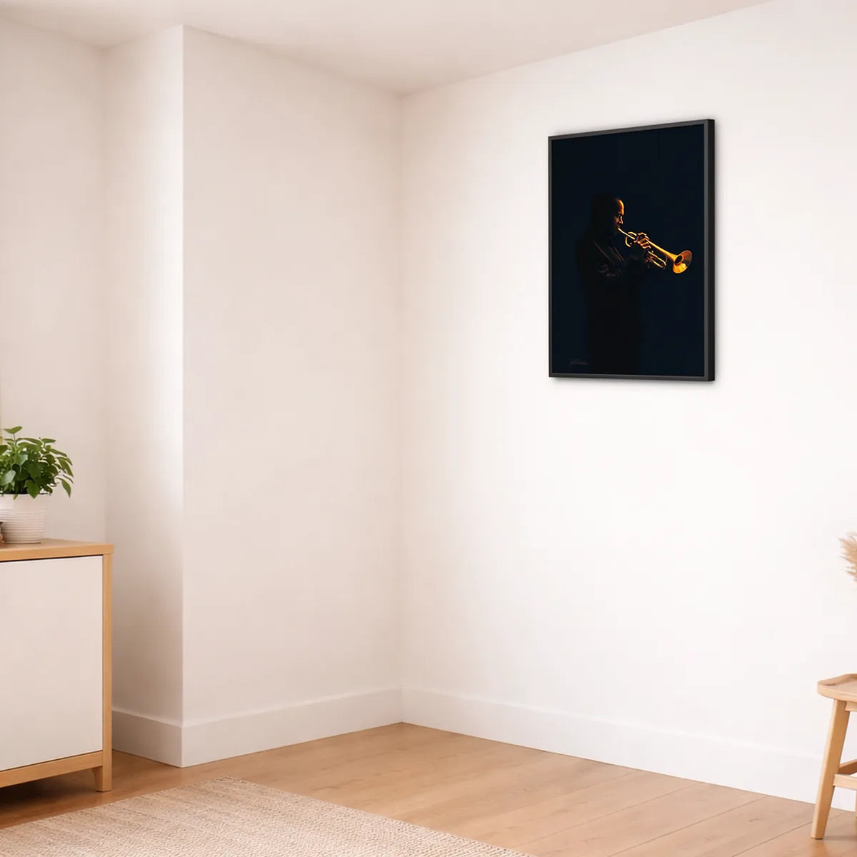 Jazz Trumpet Player Portrait Print