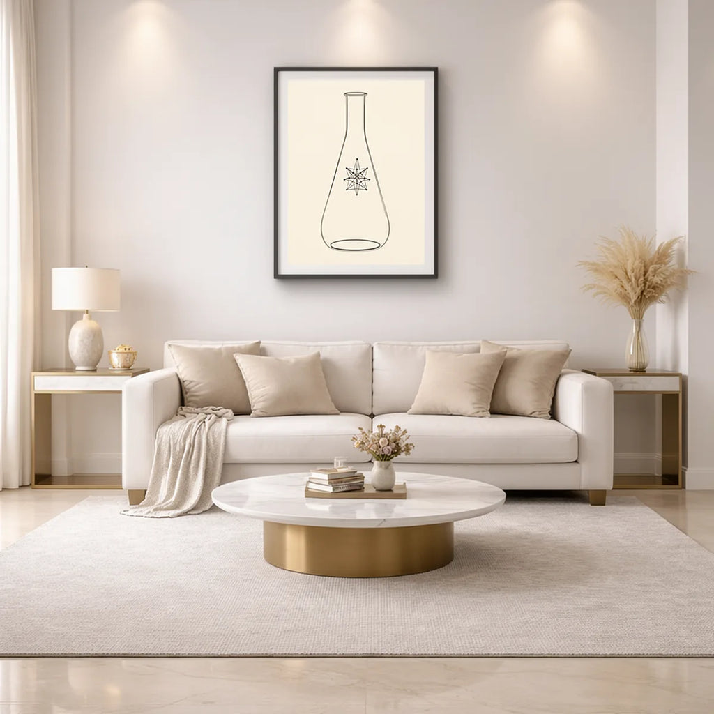 Erlenmeyer Flask Crystal Lattice Print