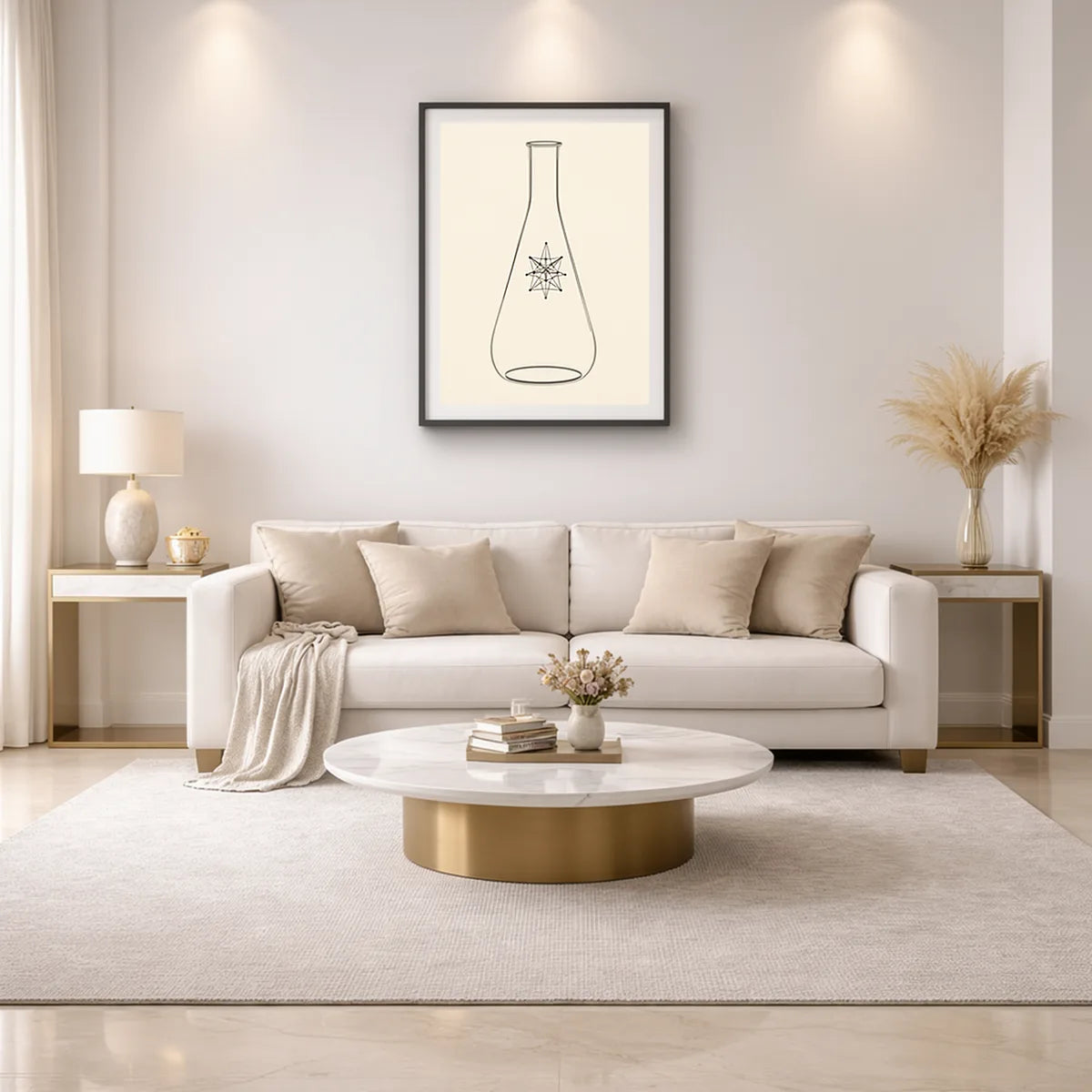 Erlenmeyer Flask Crystal Lattice Print