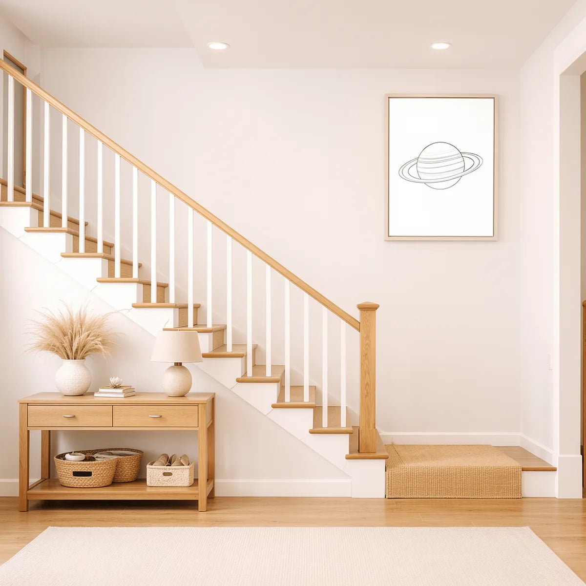 Saturn Minimal Line Art Print