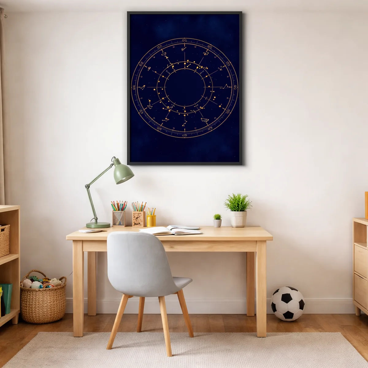 Celestial Constellation Wheel Art Print