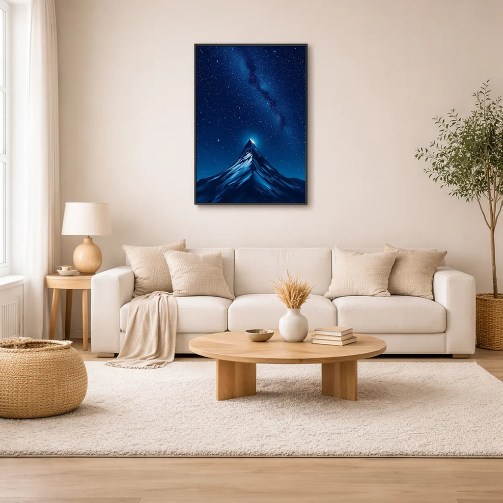 Mountain Summit Night Sky Print