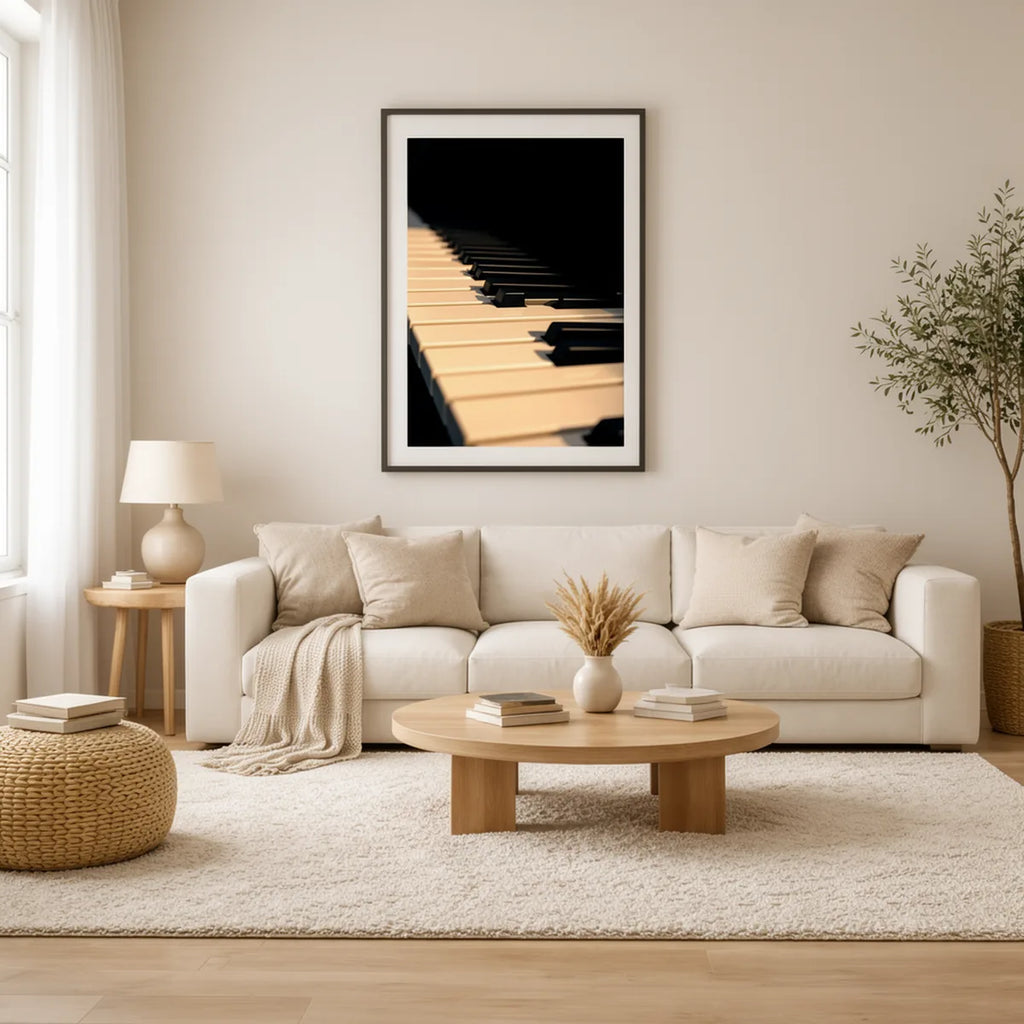 Piano Keys Close-Up Wall Art