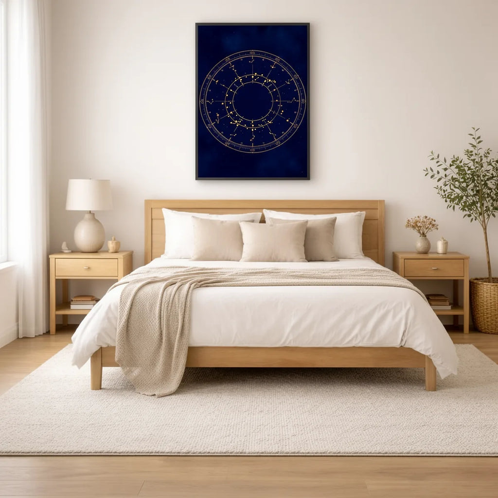 Celestial Constellation Wheel Art Print