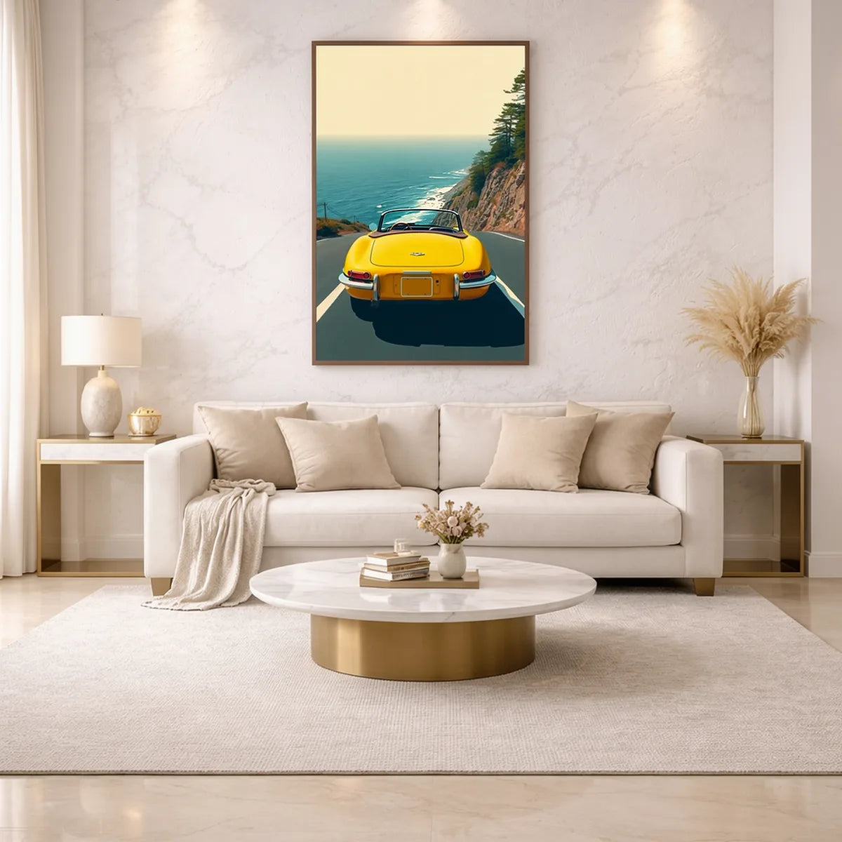 Jaguar E-Type Big Sur Coast Print