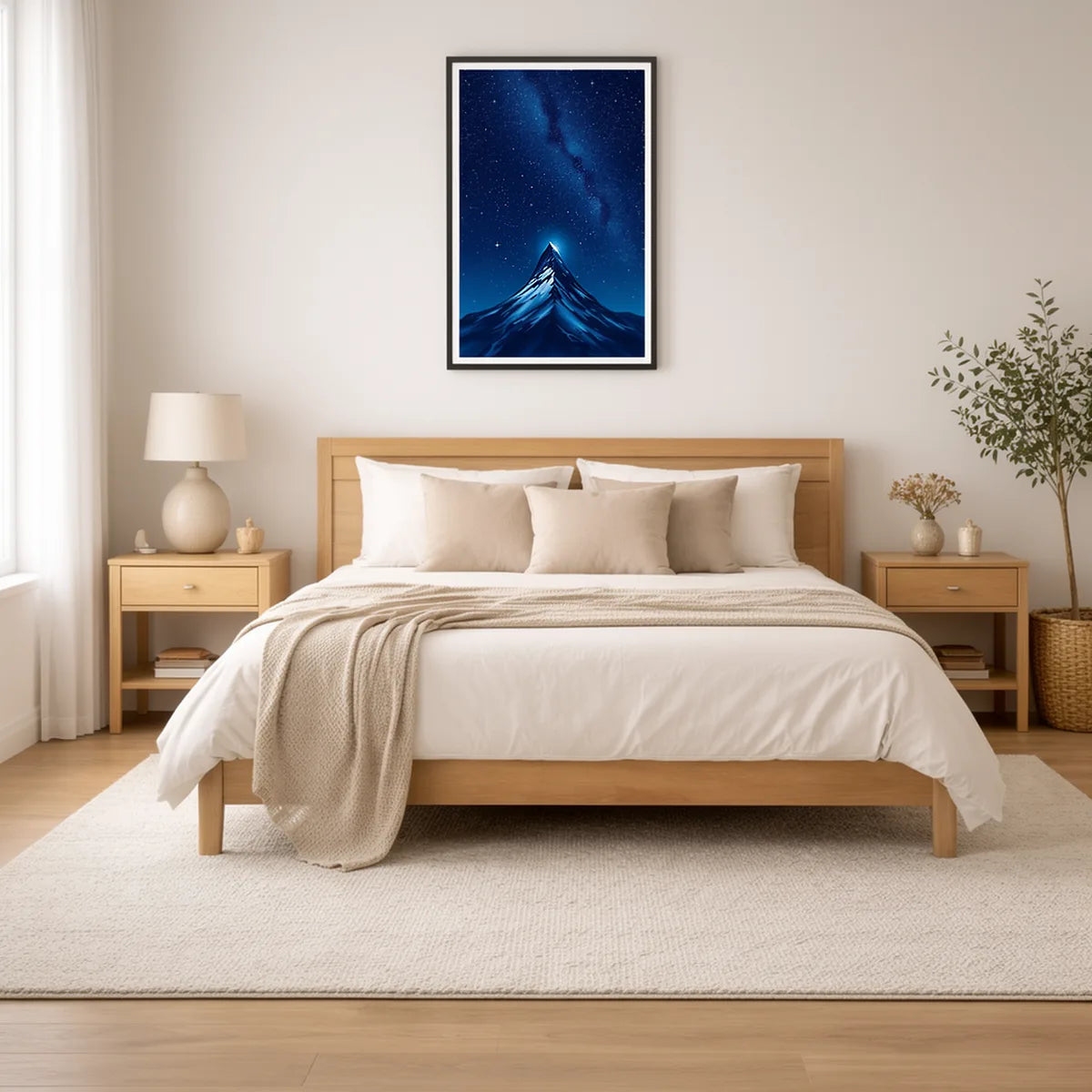 Mountain Summit Night Sky Print
