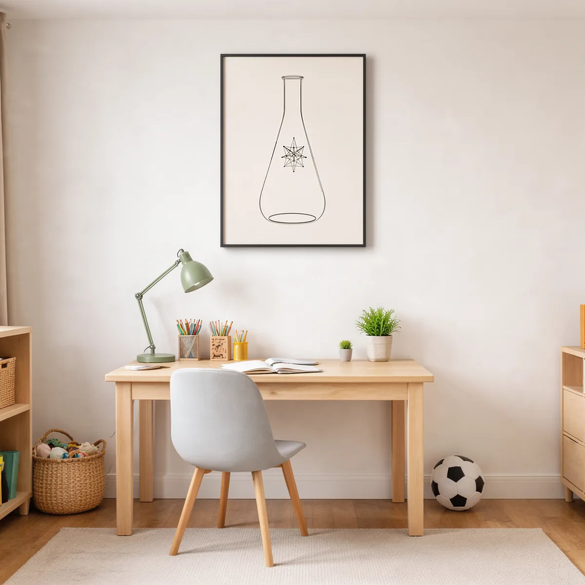 Erlenmeyer Flask Crystal Lattice Print