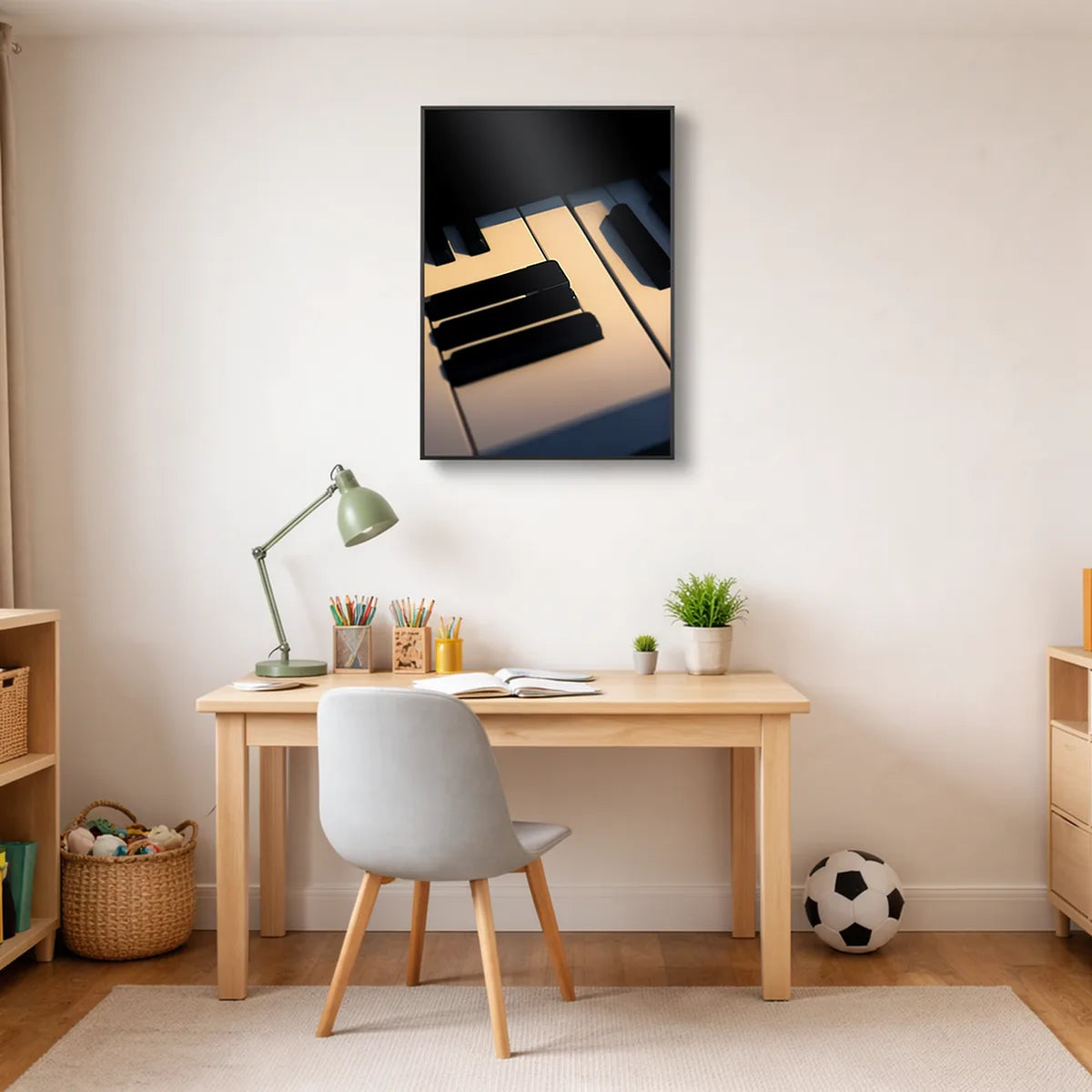 Piano Keys Close Up Art Print
