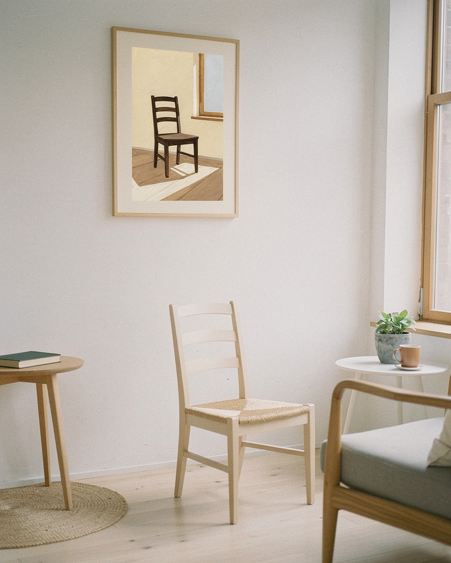An Empty Chair by a Window