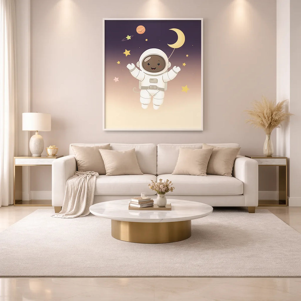 Floating Astronaut Nursery Wall Art