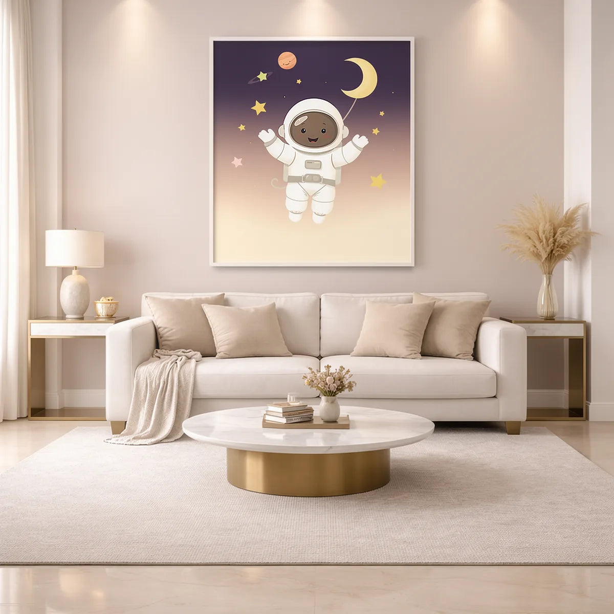 Floating Astronaut Nursery Wall Art