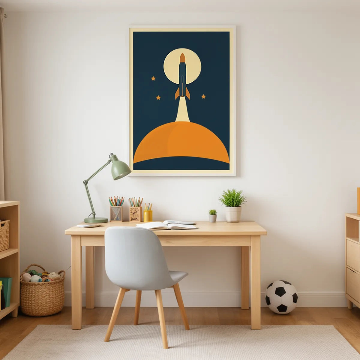 Retro 1960s NASA Space Rocket Poster