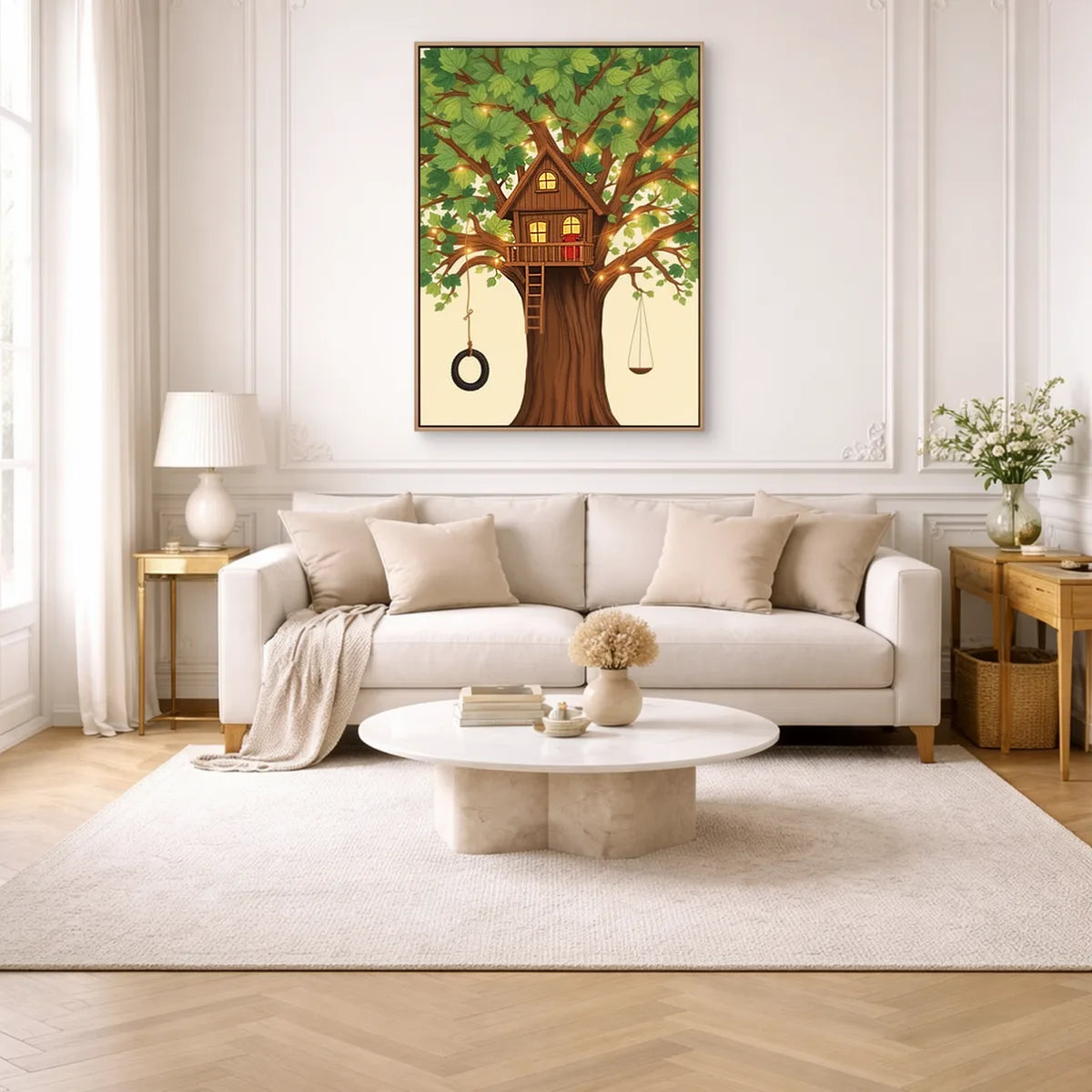 Whimsical Treehouse Nursery Wall Art