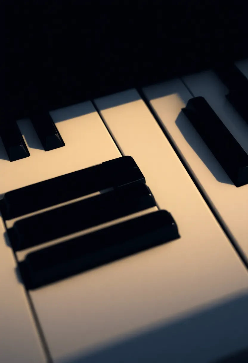 Piano Keys Close Up Art Print
