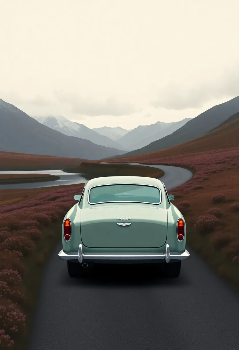 Aston Martin DB5 Scottish Highlands Print