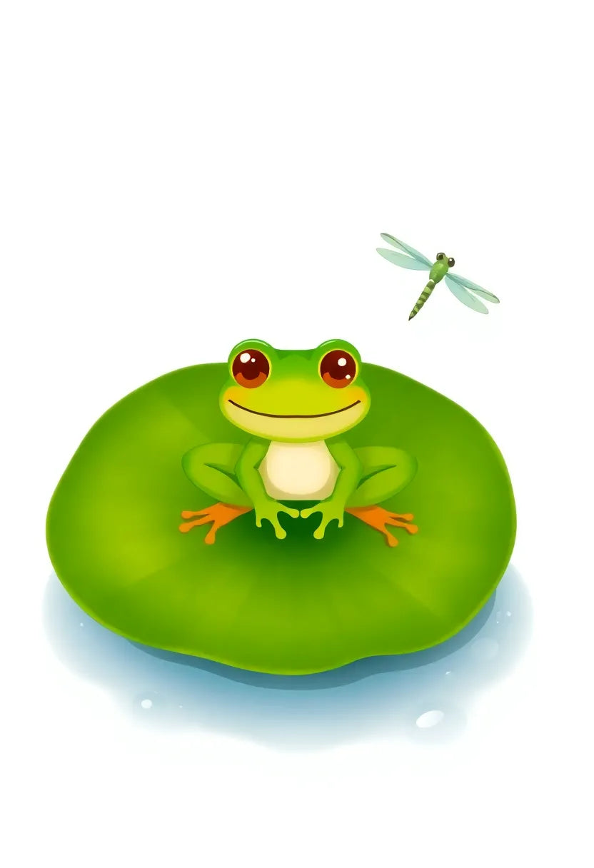 Tree Frog Lily Pad Nursery Print